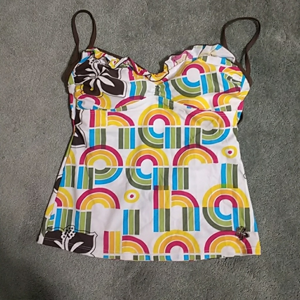 Hapari ruffled tankini top